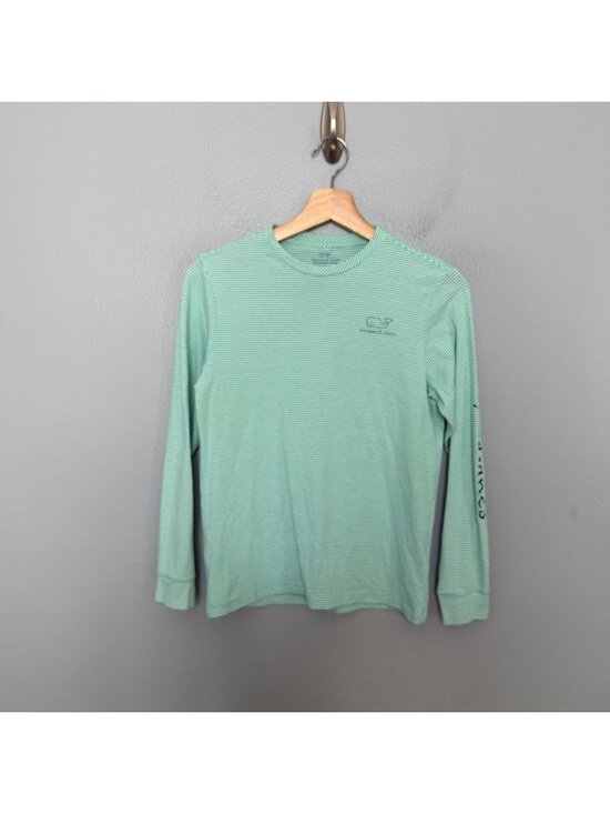Vineyard Vines Other - VINEYARD VINES edgartown long sleeve shirt in green stripe youth M 12/14